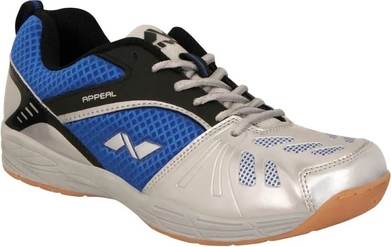 Nivia Appeal Badminton Non Marking Shoes (Blue,Silver)