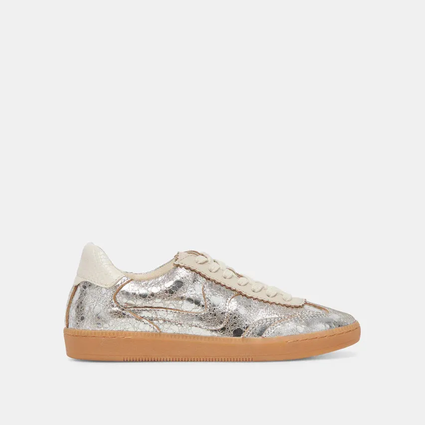 Notice Sneakers - Silver Distressed Leather