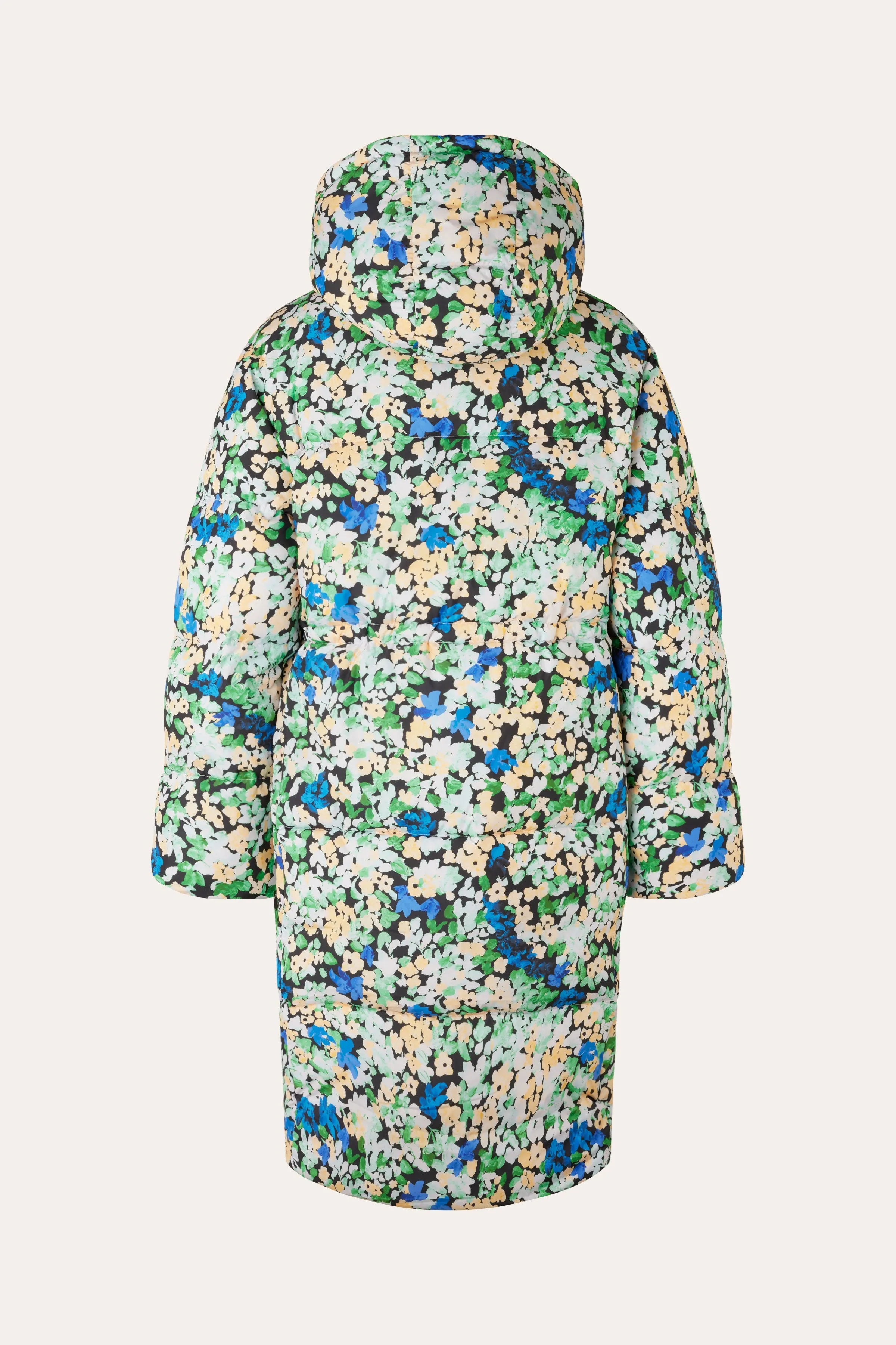 Oak Puffer Coat - Floral Pointillism