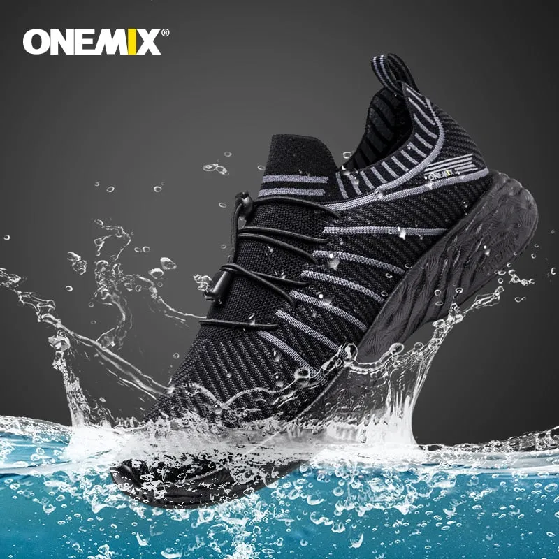 ONEMIX top sale waterproof   Casual Sport Shoes Summer Ultralight Elastic Running Sneakers  Training Tennis Shoes