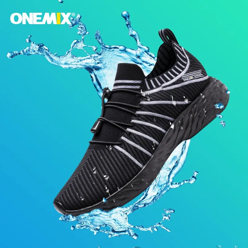 ONEMIX top sale waterproof   Casual Sport Shoes Summer Ultralight Elastic Running Sneakers  Training Tennis Shoes