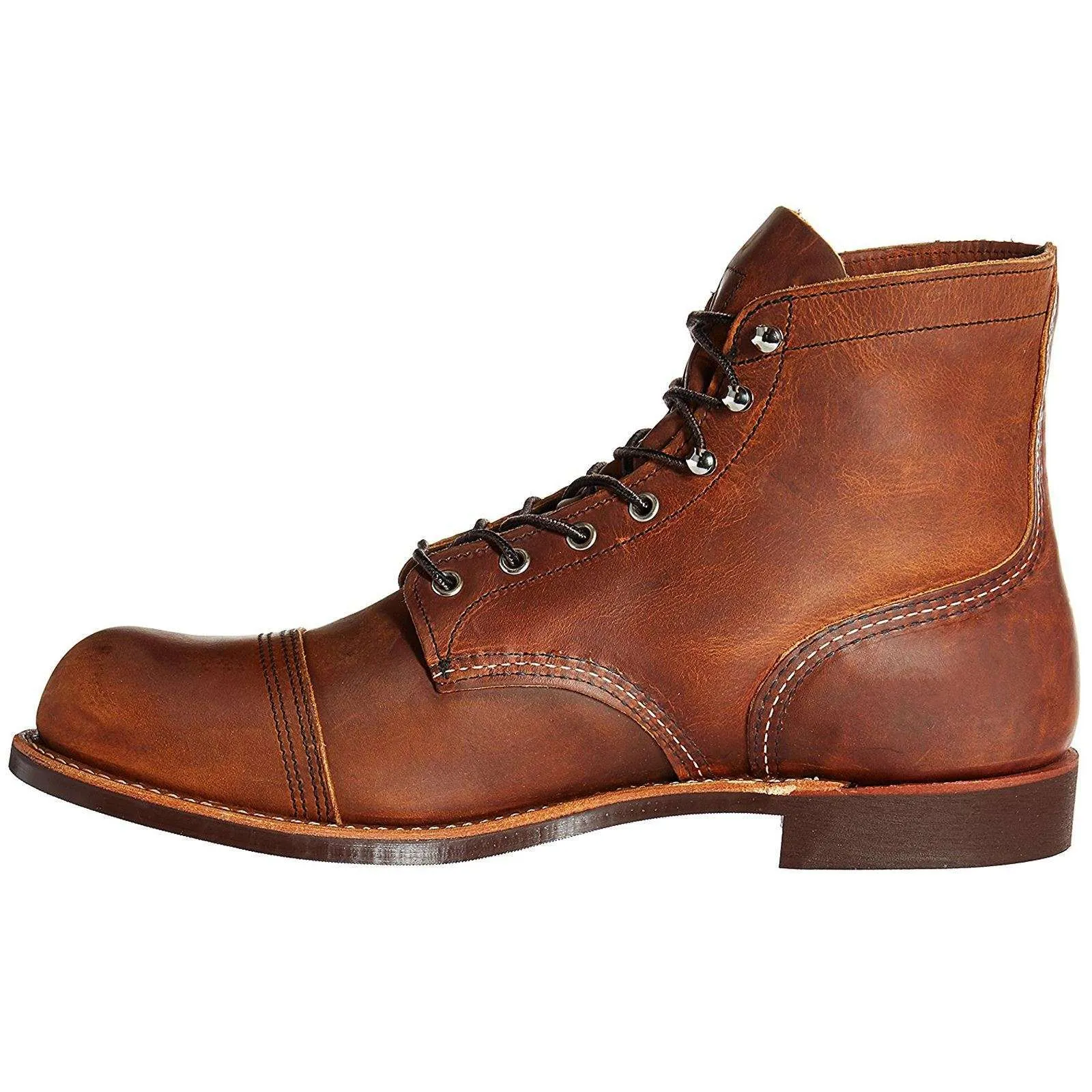 Red Wing Men's Iron Ranger Full Grain Leather Copper Boots - UK 7