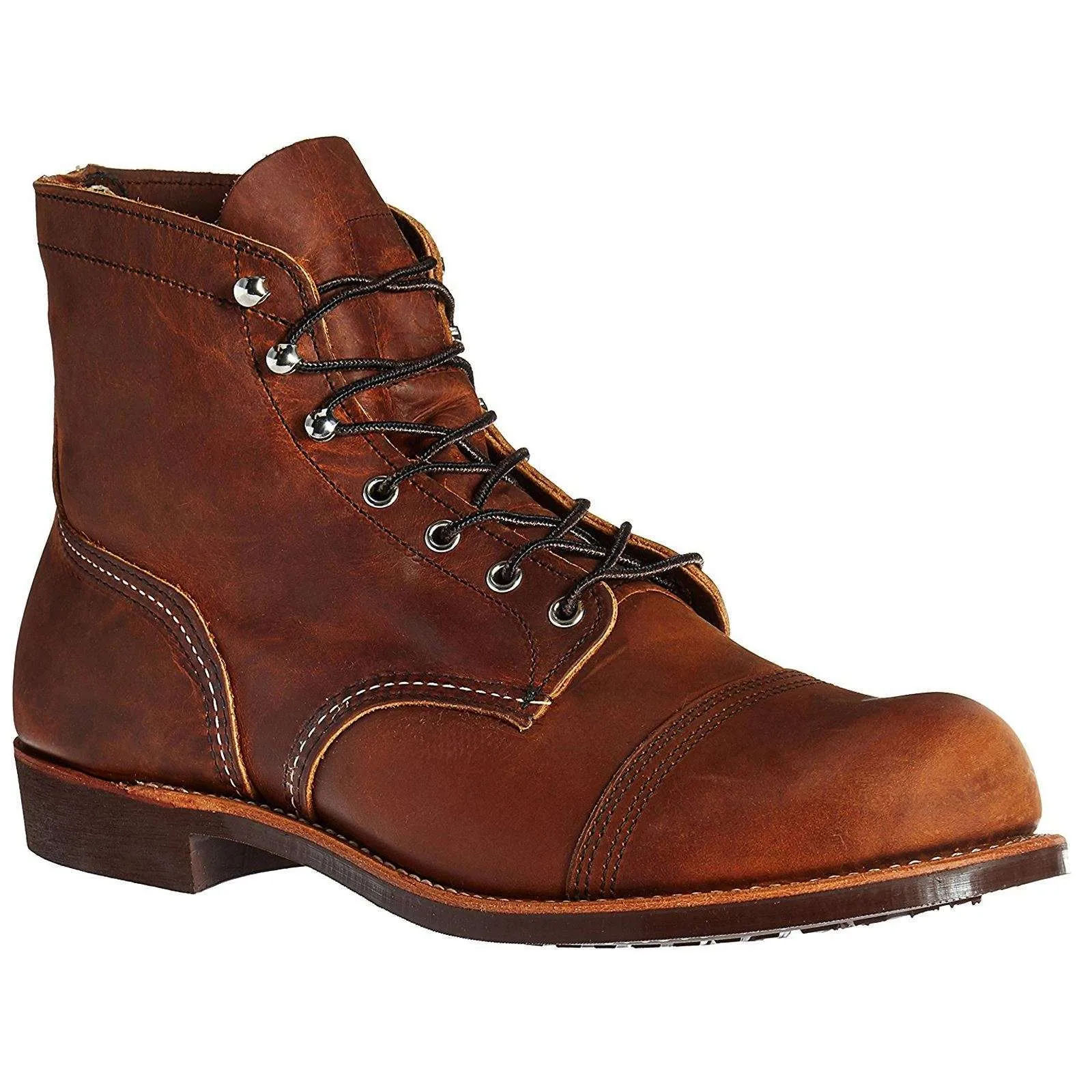 Red Wing Men's Iron Ranger Full Grain Leather Copper Boots - UK 7