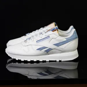 REEBOK : Reebok Classic Cuir Unisex, Blanc/ Bleu