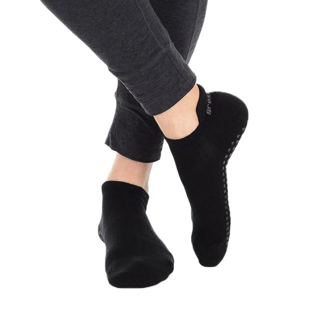 Riley Tab Back Grip Sock - Black/Black