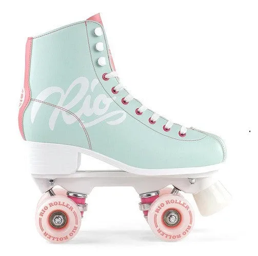 Rio Roller - Script Skates - Teal / Coral