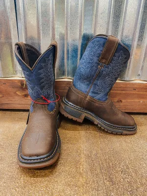 Rocky Children’s and Youth Original Ride Denim & Brown Western Boots