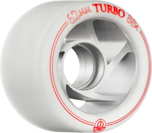 Rollerbones Turbo Wheel Clear Aluminum Hub 62mm 88a - Natural (Set of 8)