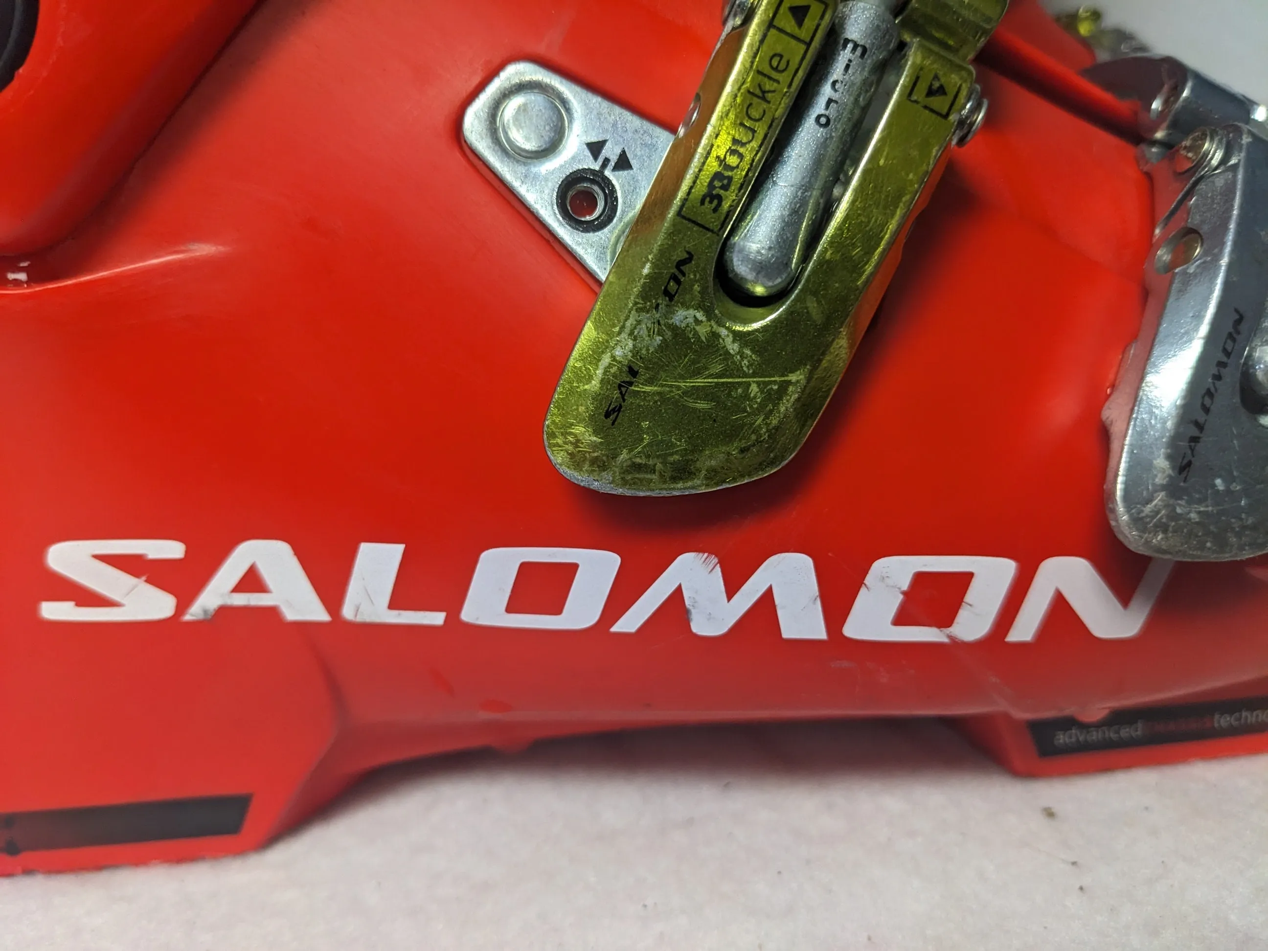 Salomon Course T Flex 50 Ski Boots Size 24.5 Color Red Condition Used