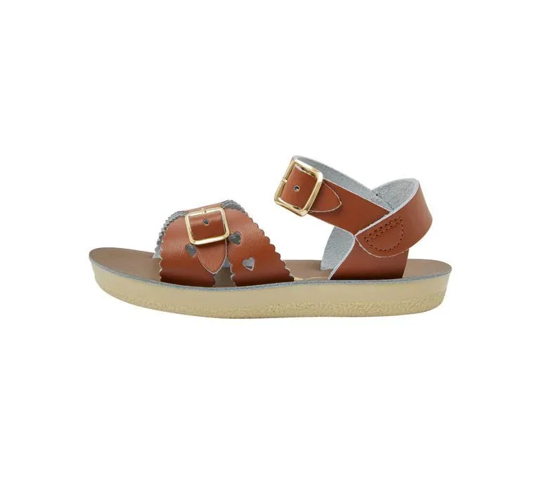 Salt-Water Sandals: Sweetheart Tan Kids Sandals