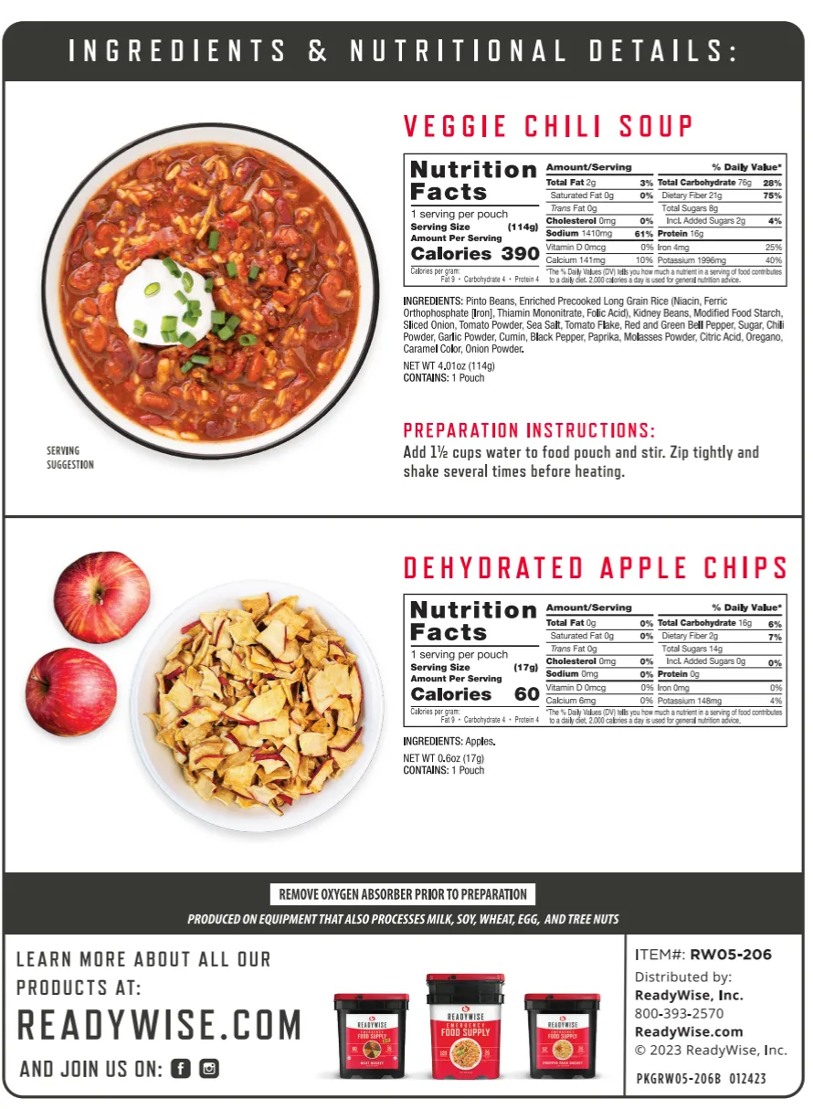 Self Heating Kit -  Veggie Chili Soup   Snack