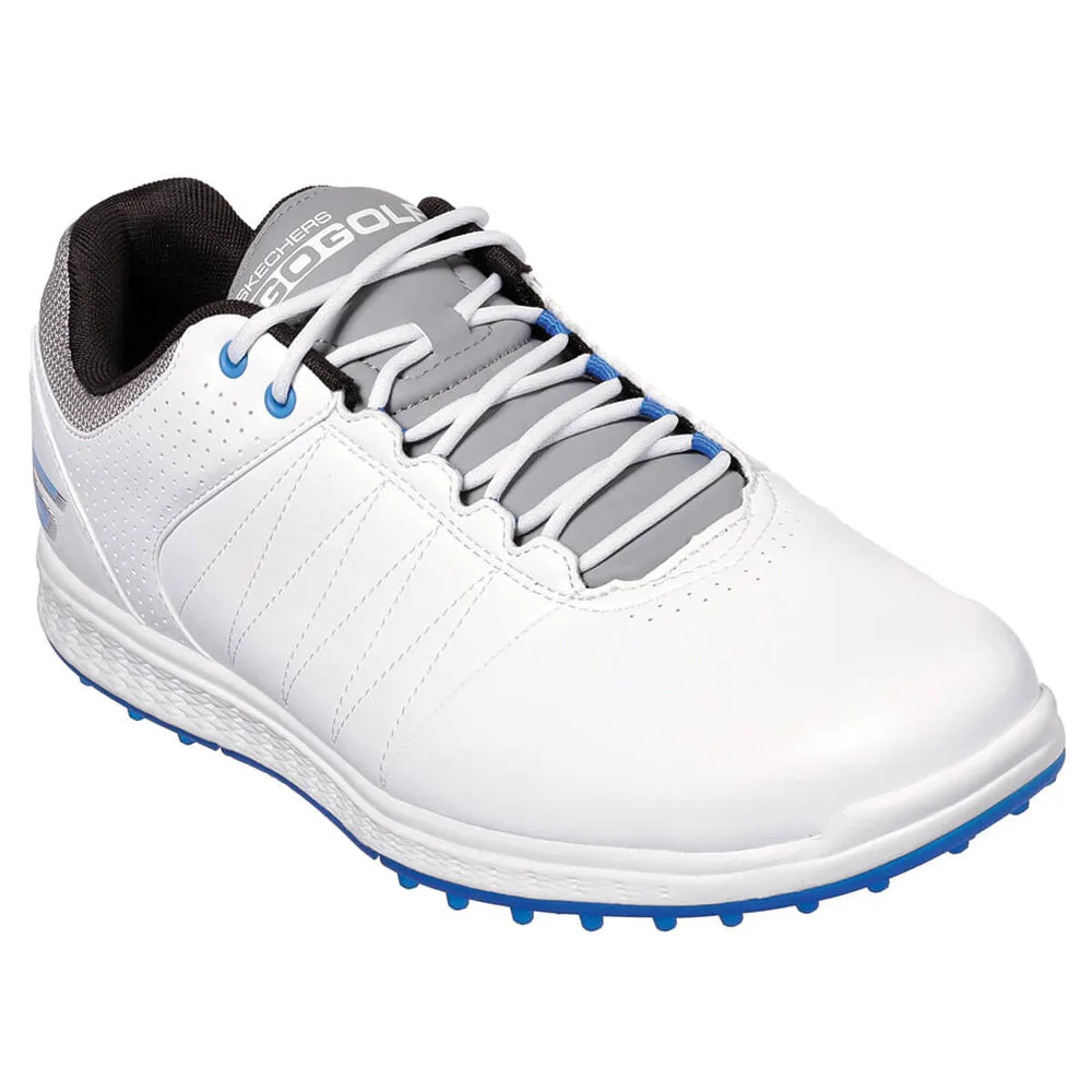 Skechers GO GOLF Pivot Spikeless Waterproof Shoes - White/Grey/Blue