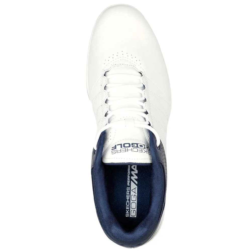 Skechers Go Golf Pivot Spikeless Waterproof Shoes - White/Navy