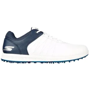 Skechers Go Golf Pivot Spikeless Waterproof Shoes - White/Navy