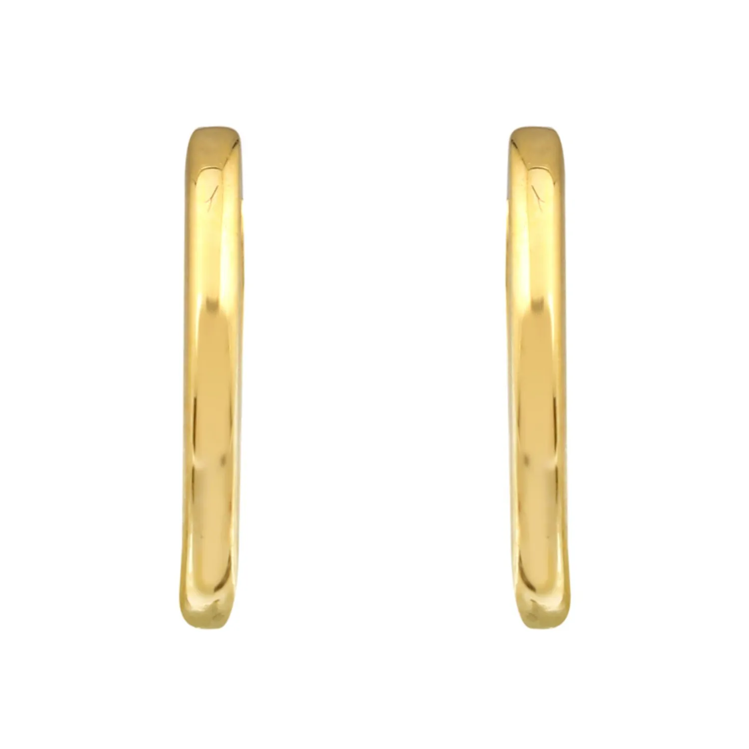 Smooth 14k Gold Huggie Earrings