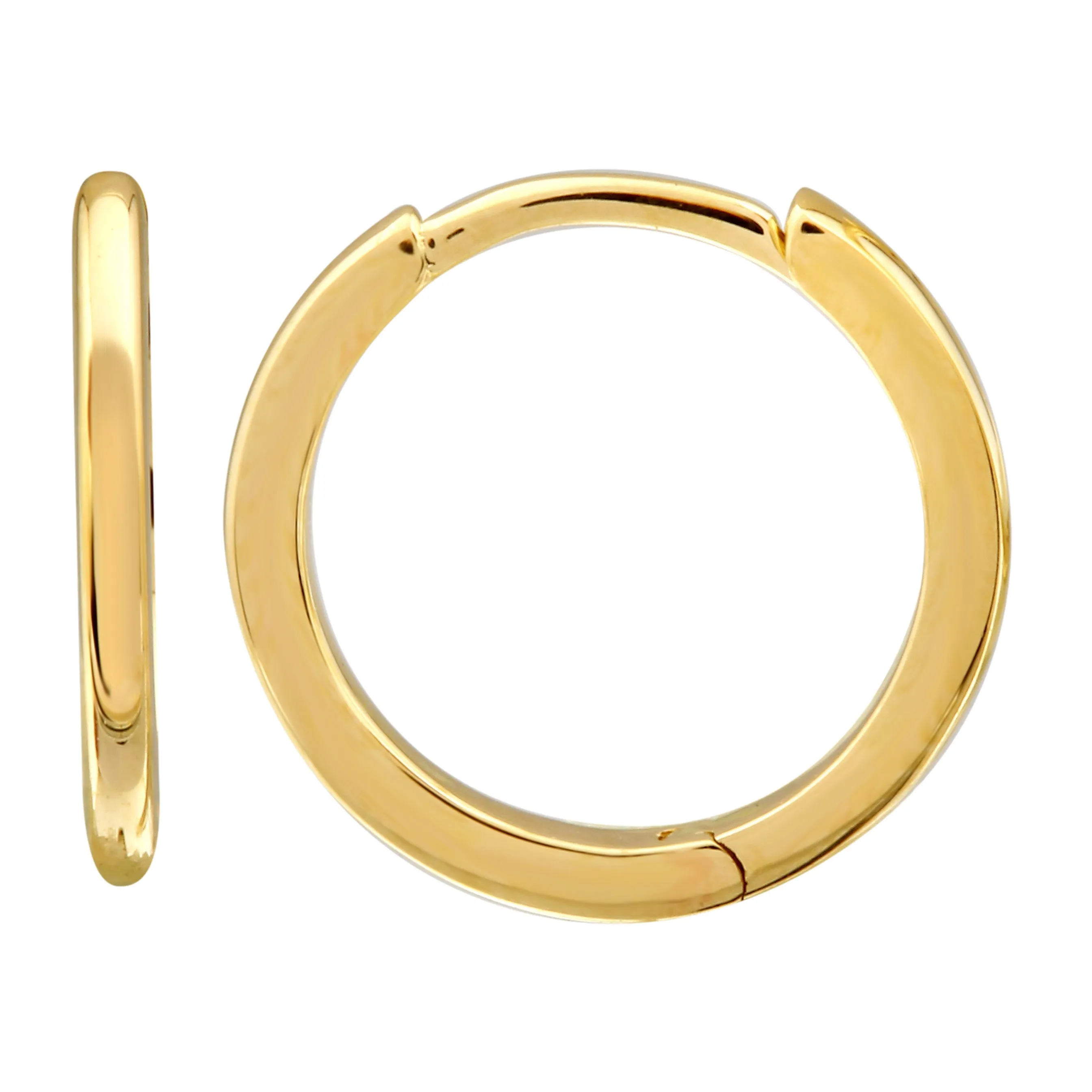 Smooth 14k Gold Huggie Earrings