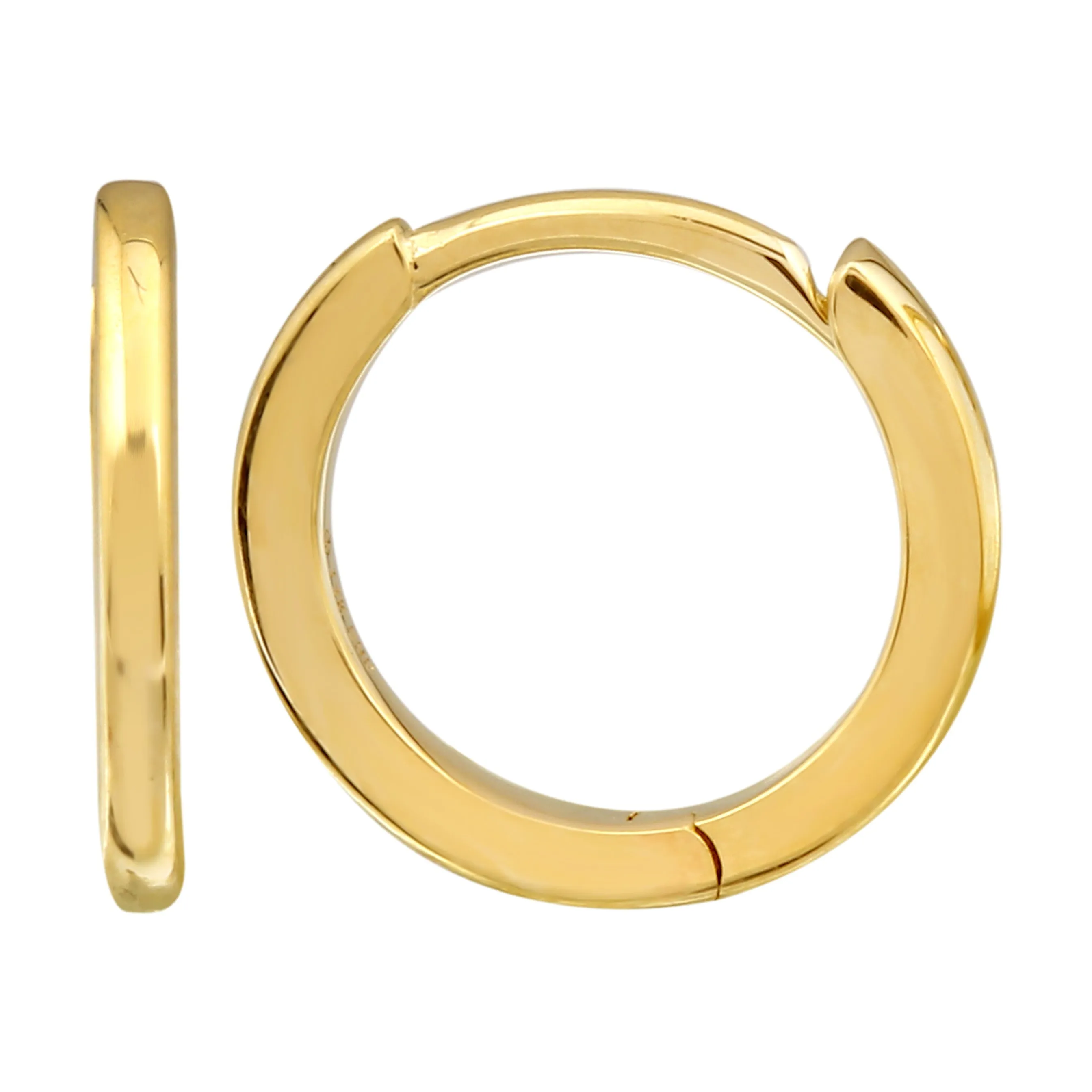 Smooth 14k Gold Huggie Earrings