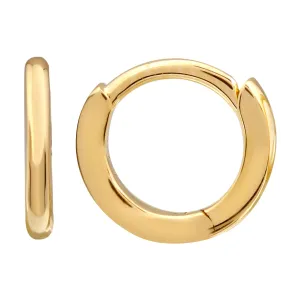 Smooth 14k Gold Huggie Earrings