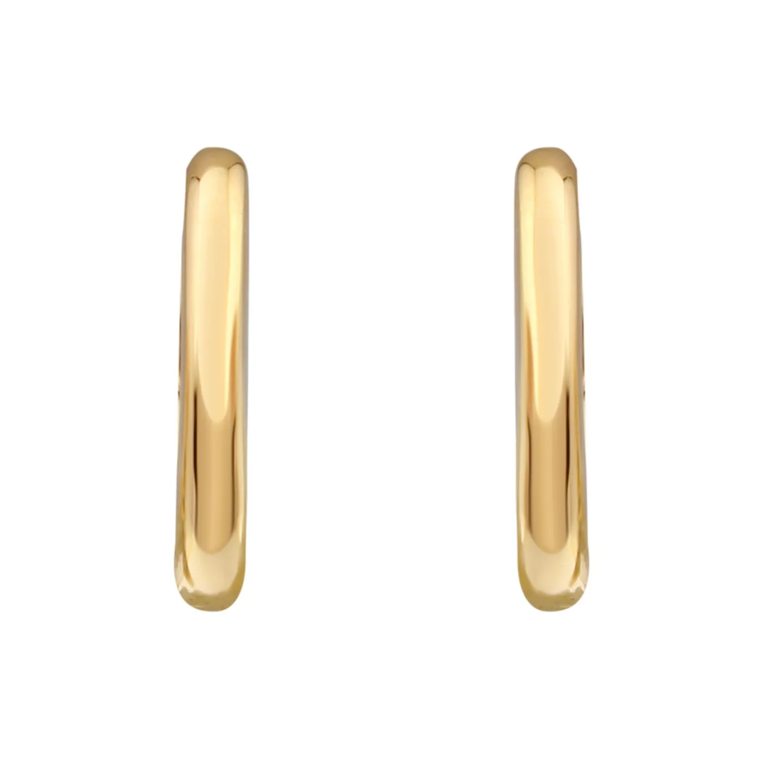 Smooth 14k Gold Huggie Earrings