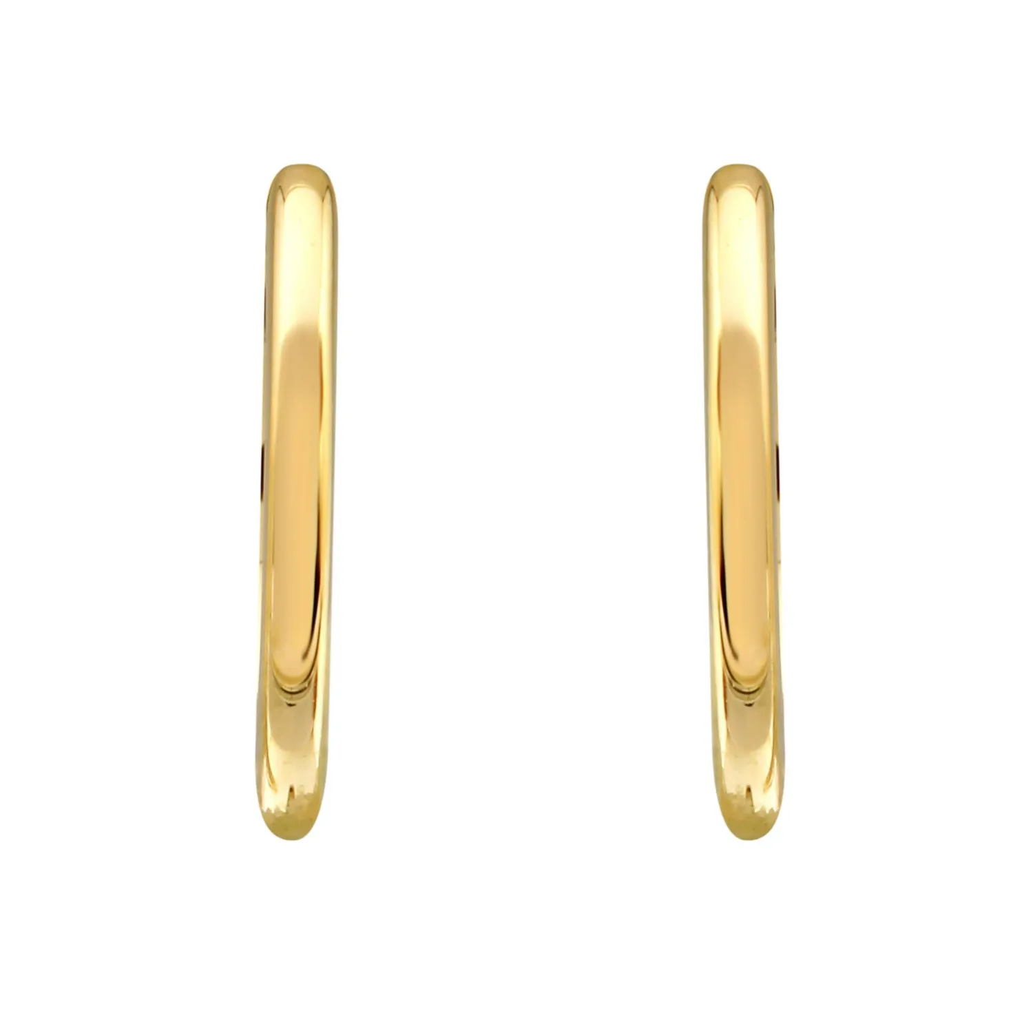 Smooth 14k Gold Huggie Earrings