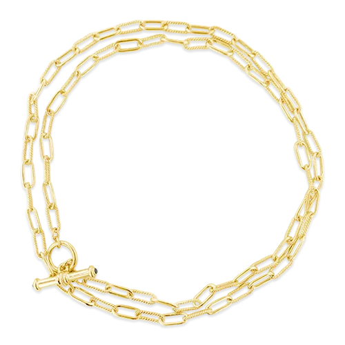 Smooth & Twisted Link Gold Chain