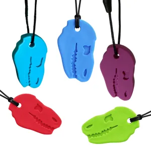 Smooth Dino Head Sensory Chew Necklace