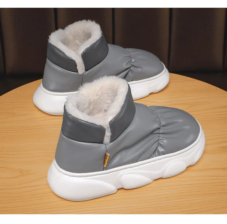 Snow Boots Men's Winter Bread Shoes Fleece-lined Thick Snow