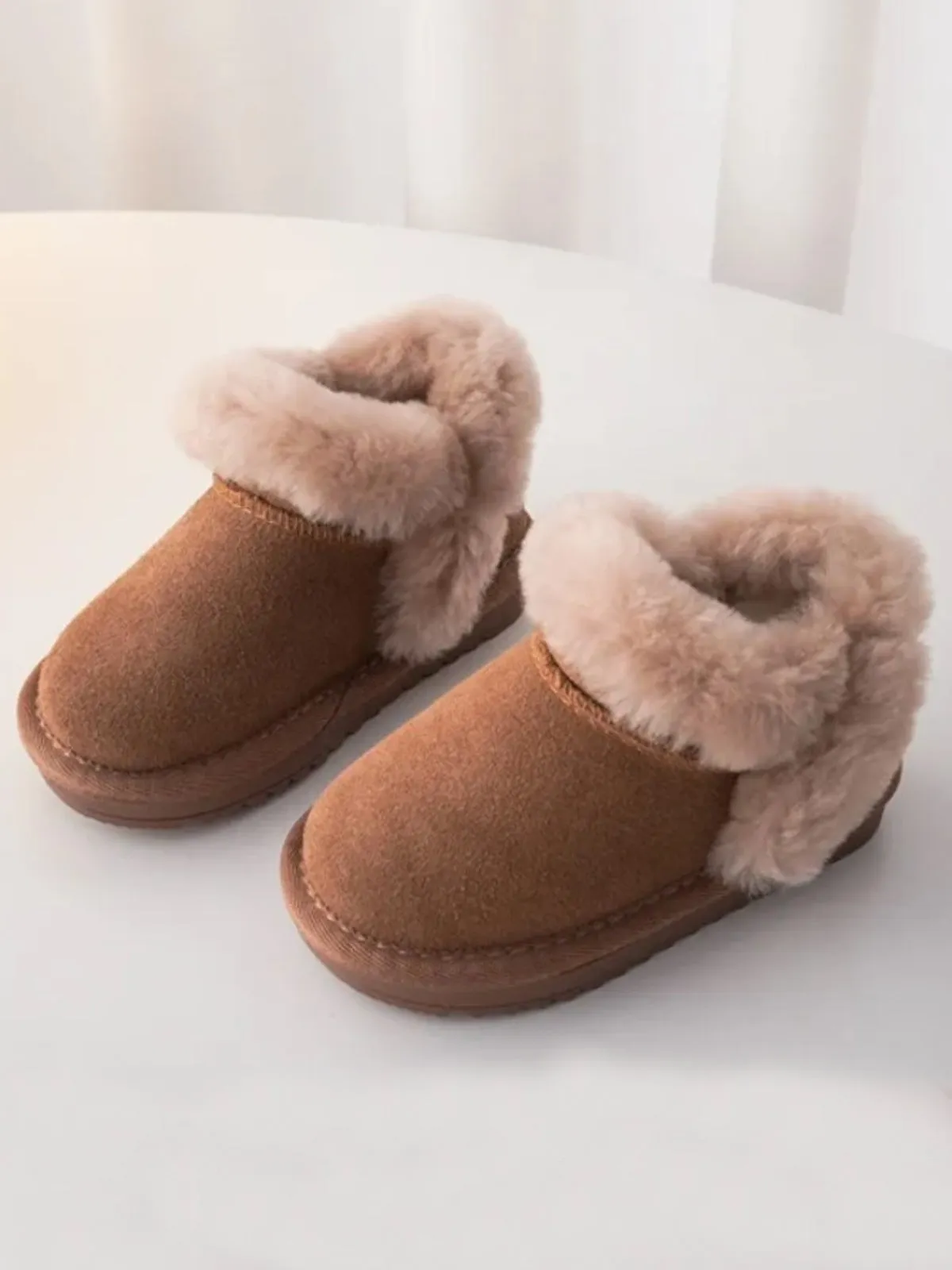 Snowy Strolls Fur-Lined Suede Boots By Liv And Mia