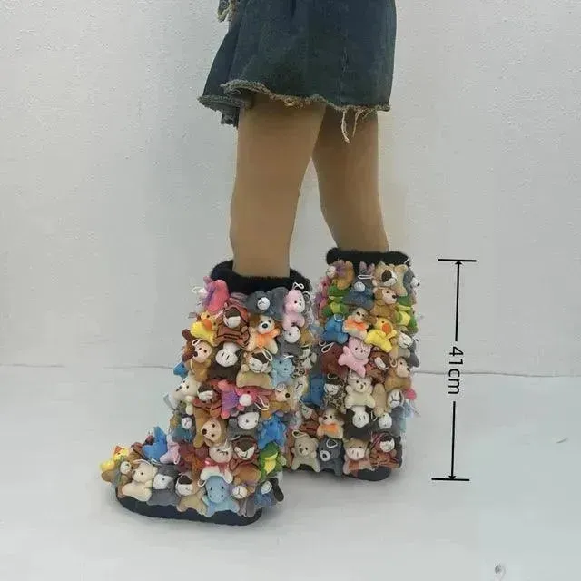 Stuffed Animals Winter Boots