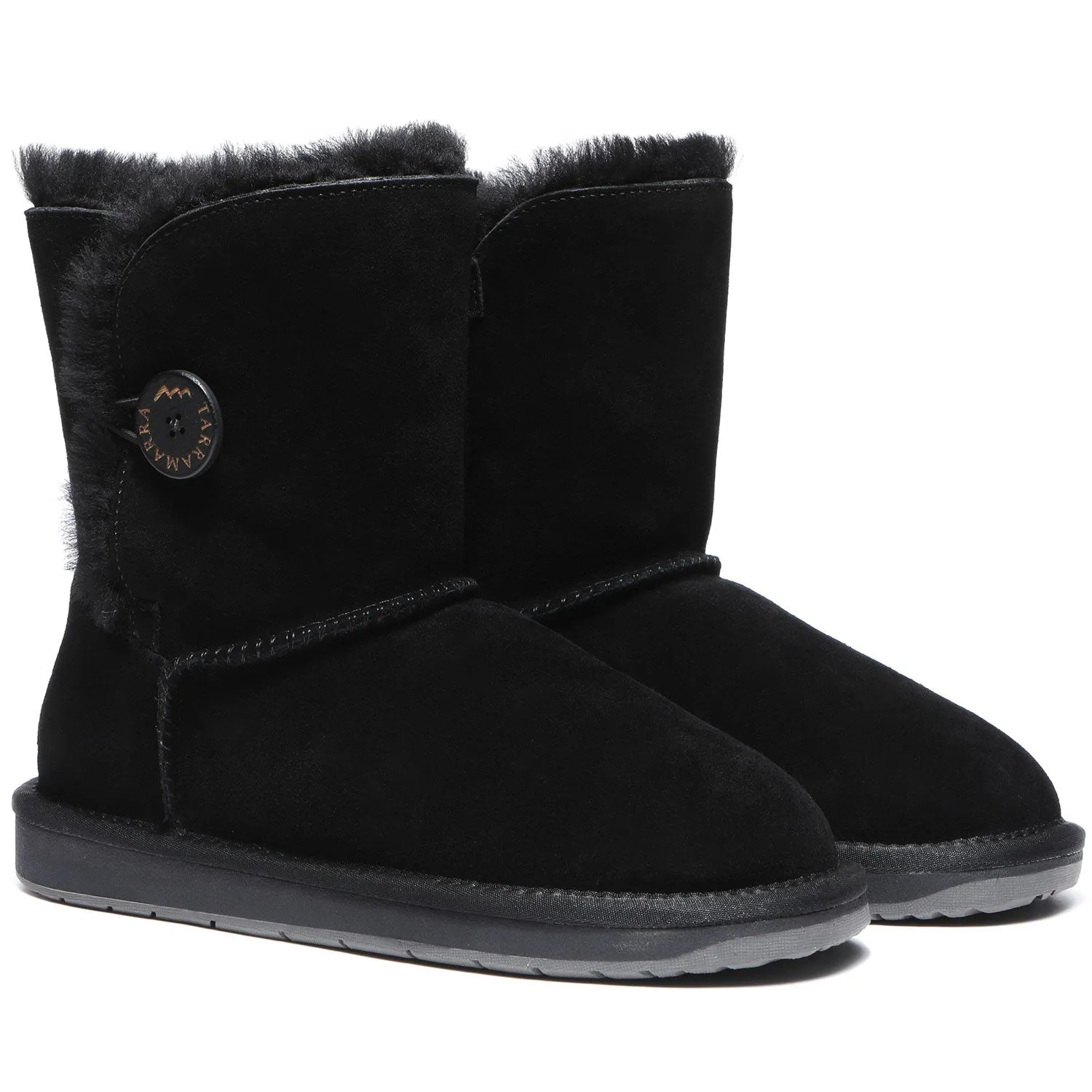 TARRAMARRA Sheepskin Wool Short Button Plus UGG BOOTS - TA3053