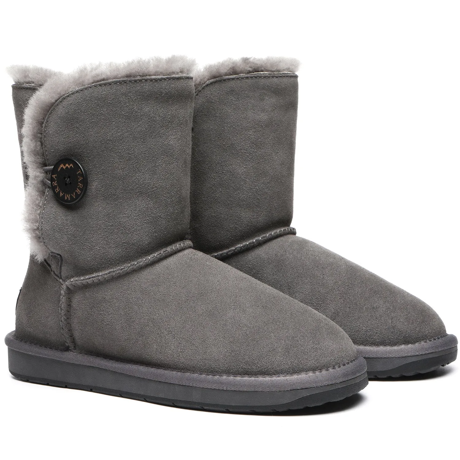 TARRAMARRA Sheepskin Wool Short Button Plus UGG BOOTS - TA3053