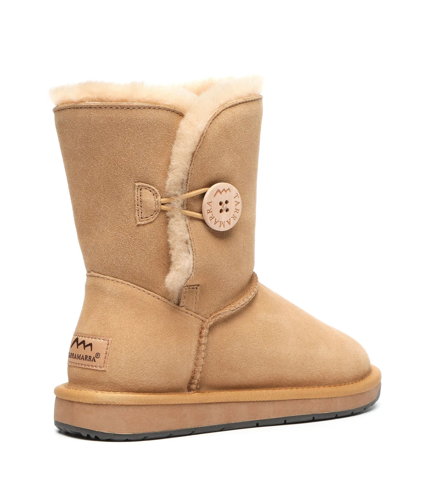 TARRAMARRA Sheepskin Wool Short Button Plus UGG BOOTS - TA3053