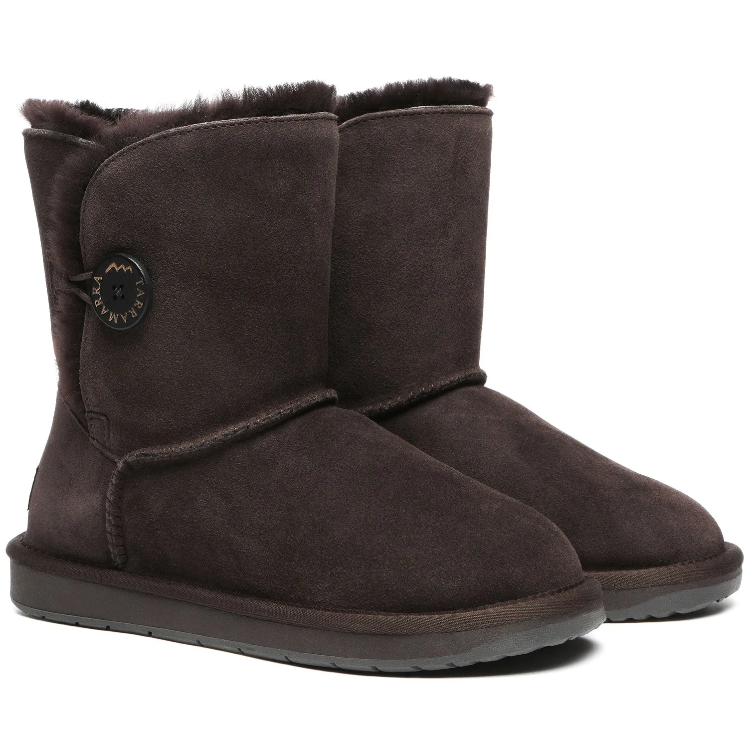 TARRAMARRA Sheepskin Wool Short Button Plus UGG BOOTS - TA3053