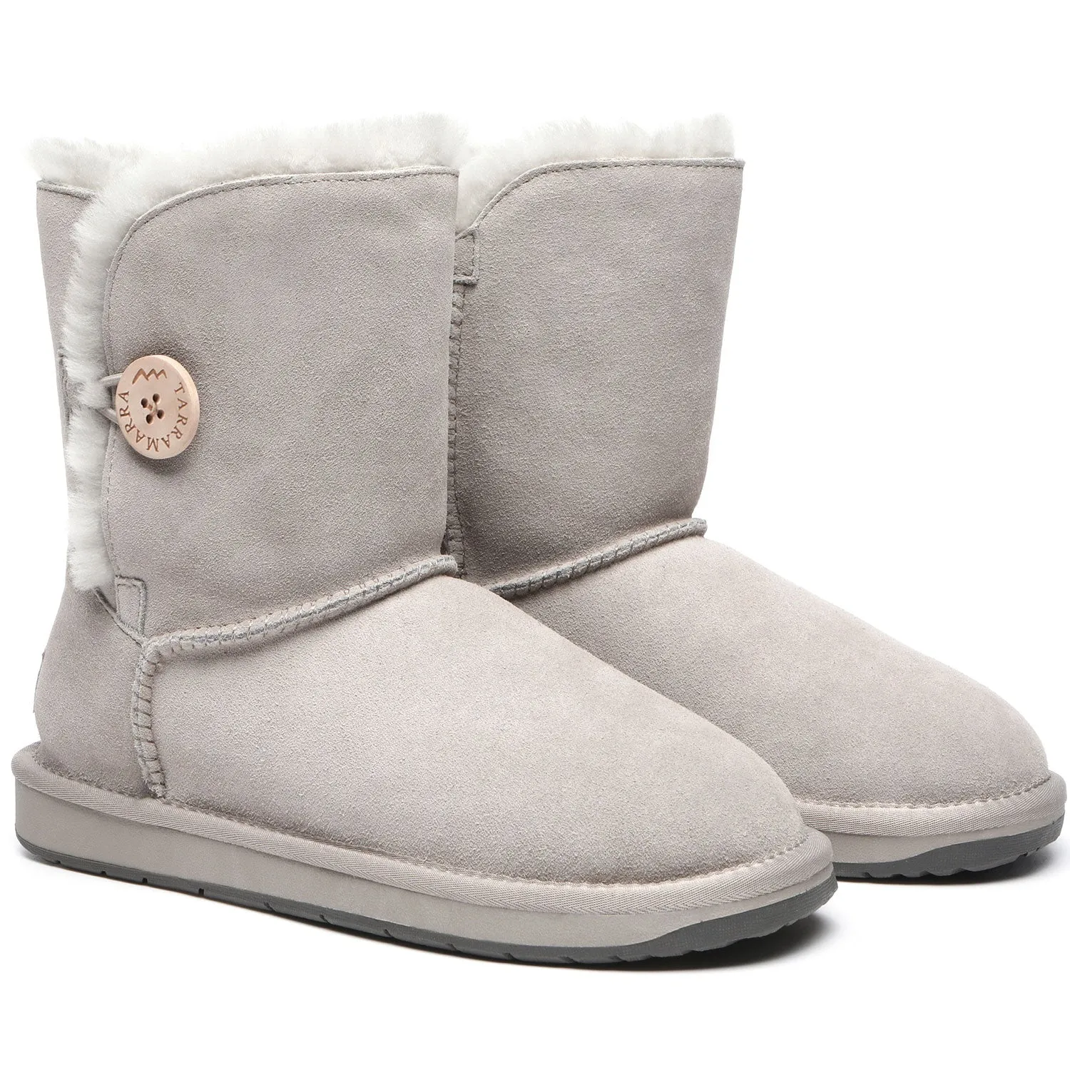 TARRAMARRA Sheepskin Wool Short Button Plus UGG BOOTS - TA3053