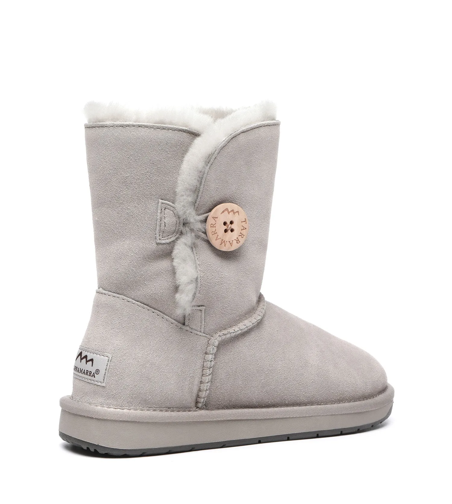 TARRAMARRA Sheepskin Wool Short Button Plus UGG BOOTS - TA3053