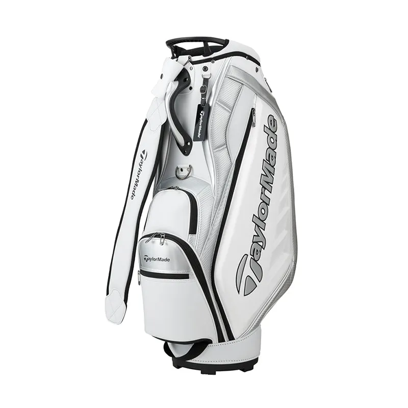 TAYLORMADE 9.5" Auth-Tech Cart Bag (White/Silver)