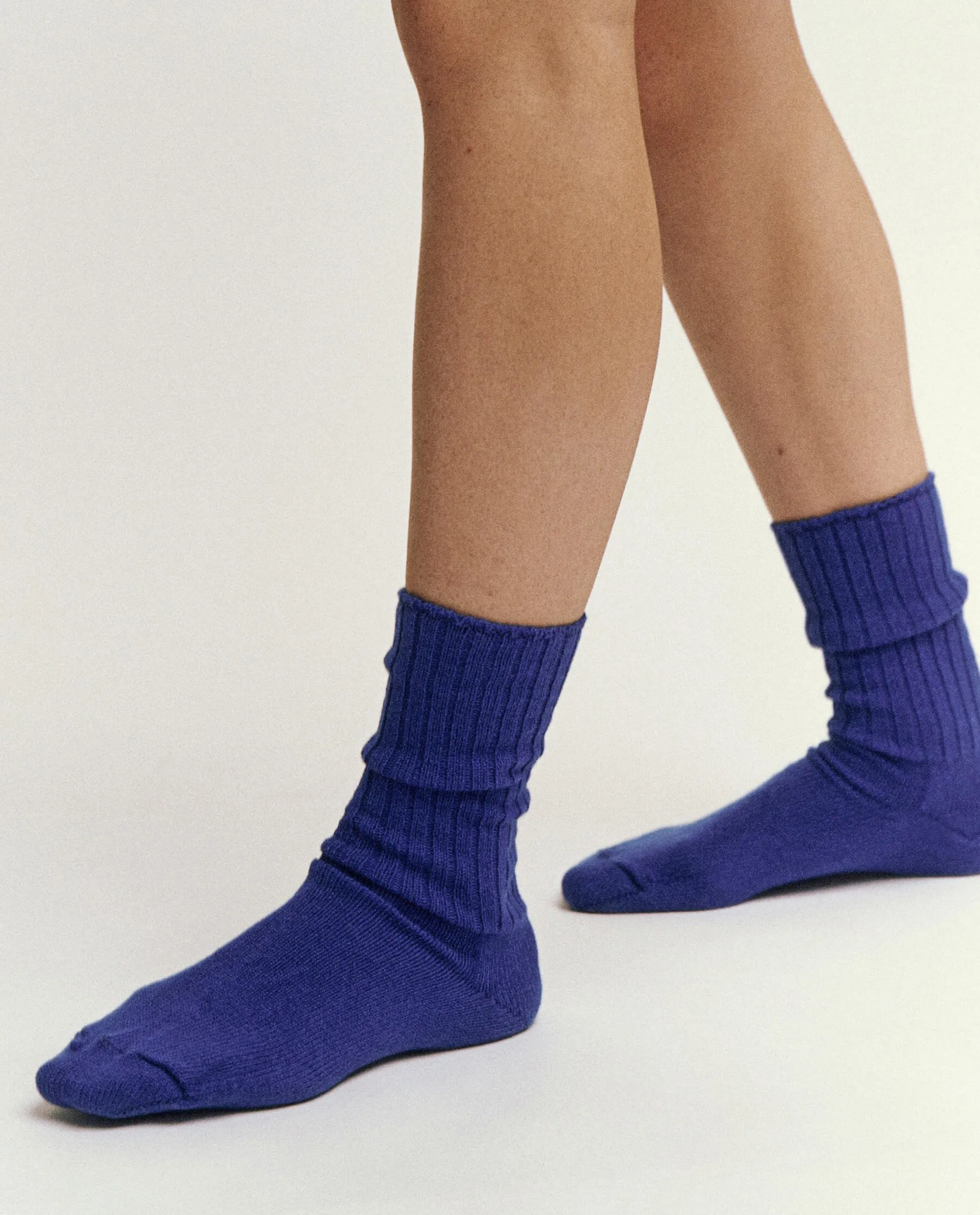 The Cashmere Sock. -- Bright Blue