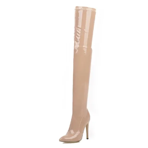 Trendy Stiletto High Heels Over The Knee Stretch Boots