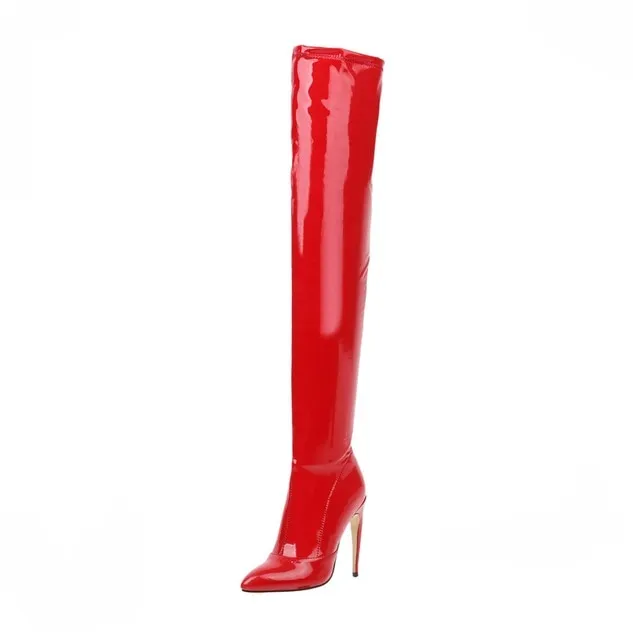 Trendy Stiletto High Heels Over The Knee Stretch Boots