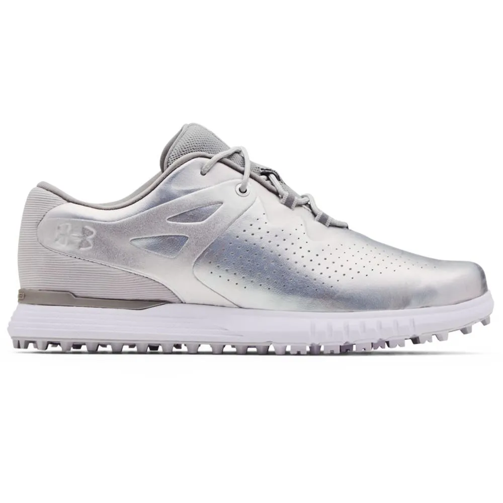 Under Armour Charged Breathe Spikeless Ladies Shoes - White/Silver