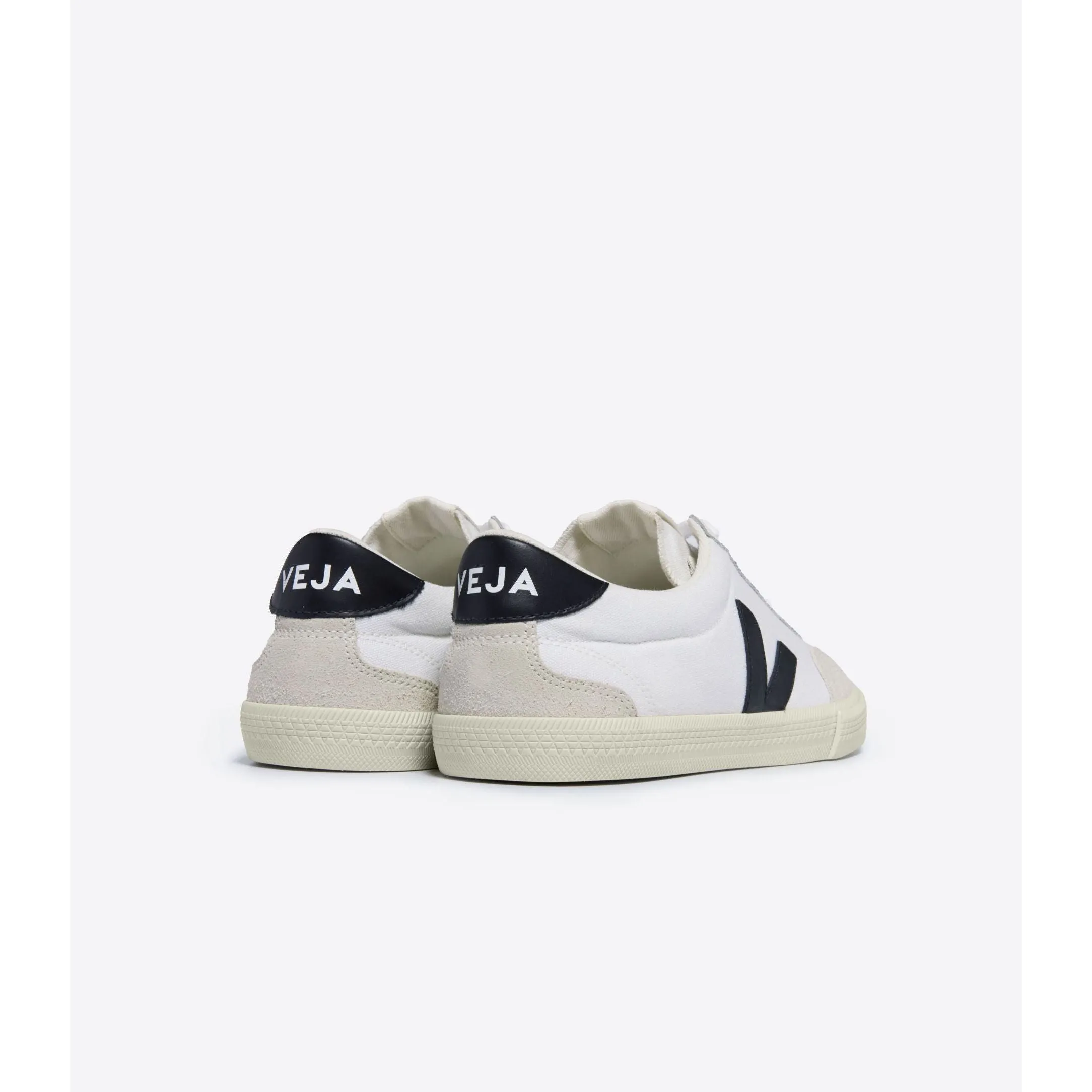 Veja Men's Volley Canvas Sneaker in White Black