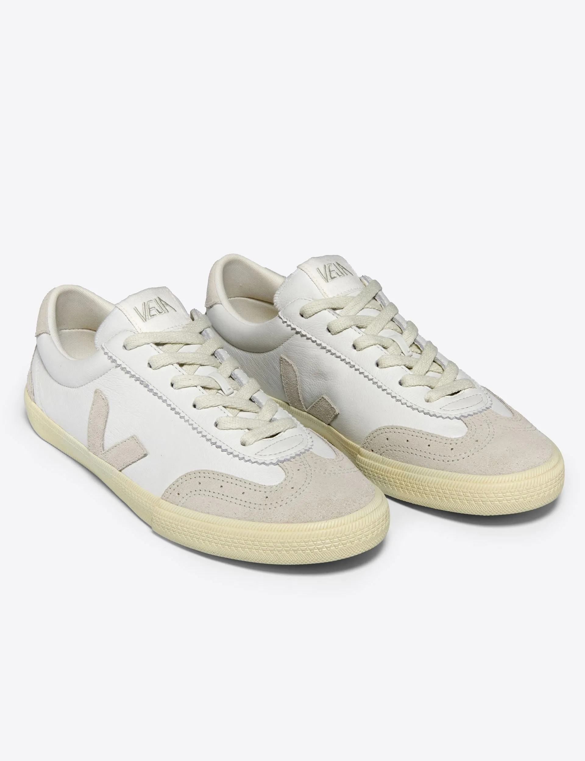 Volley Leather - White Natural