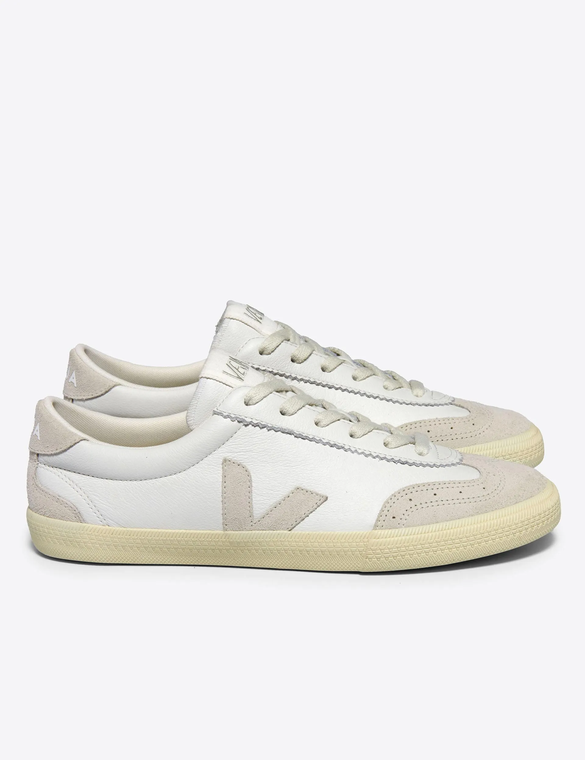 Volley Leather - White Natural