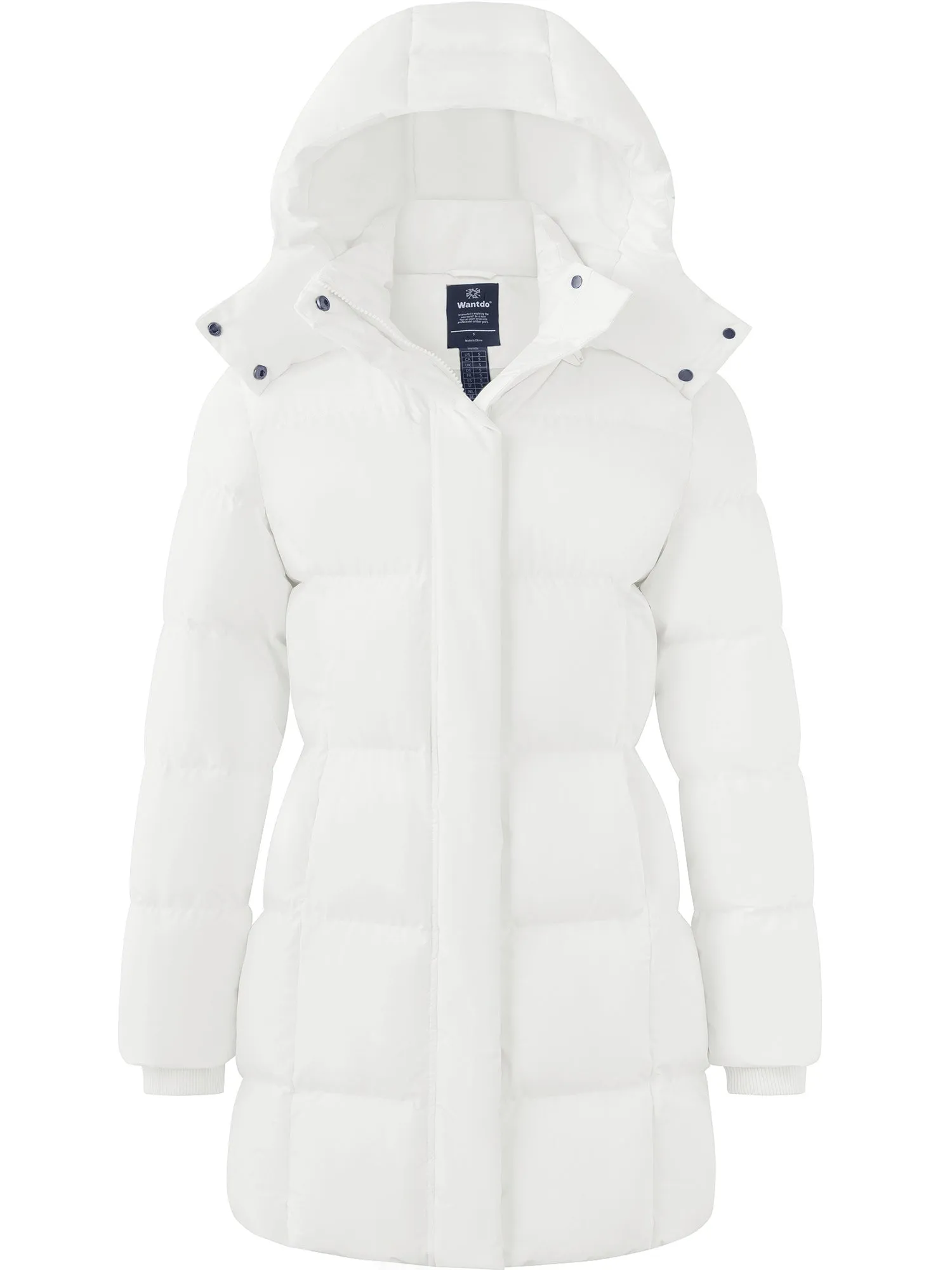 Wantdo Women's Hooded Puffer Jacket Warm Winter Coat Quilted Winter Outerwear