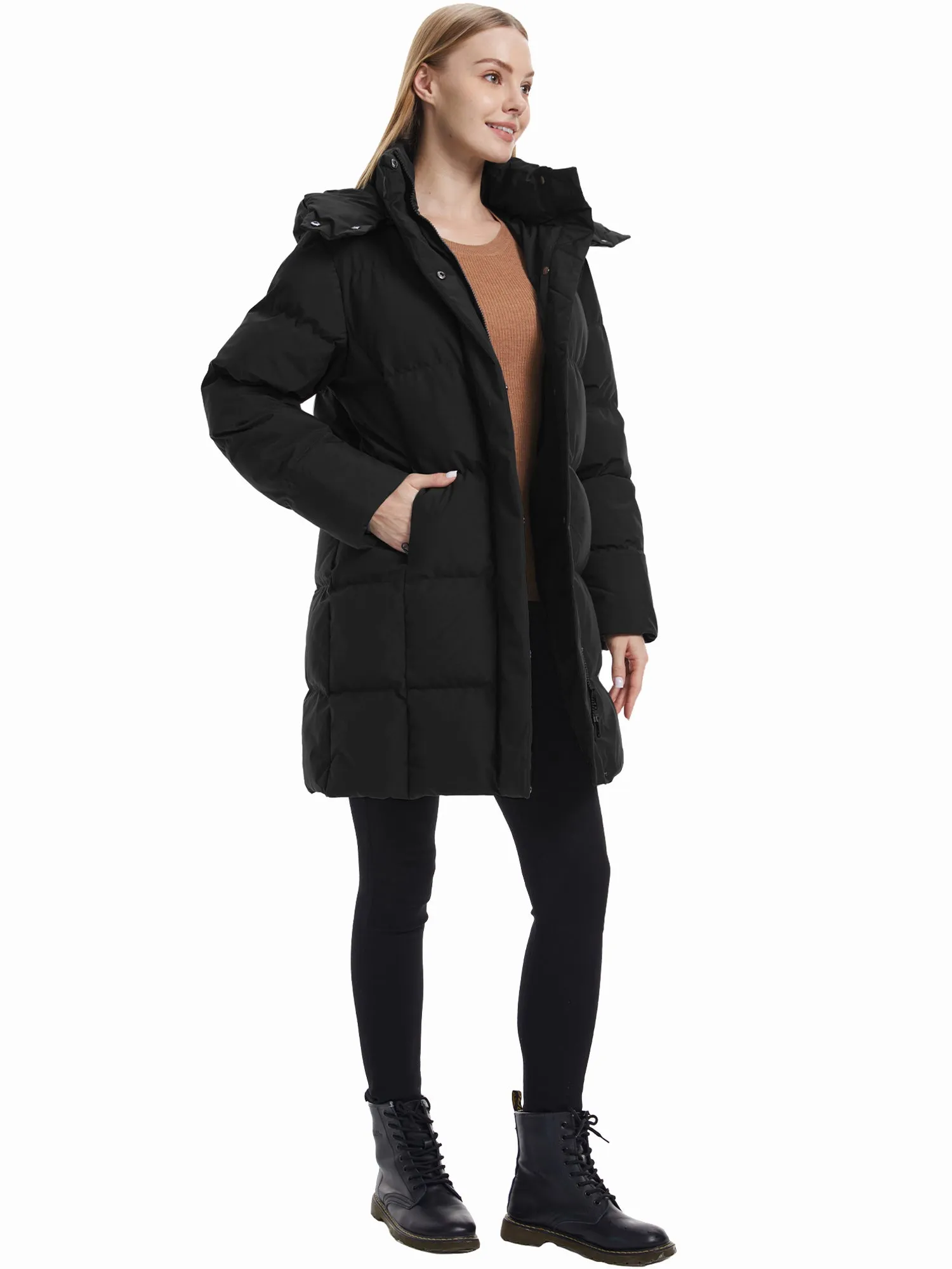 Wantdo Women's Hooded Puffer Jacket Warm Winter Coat Quilted Winter Outerwear