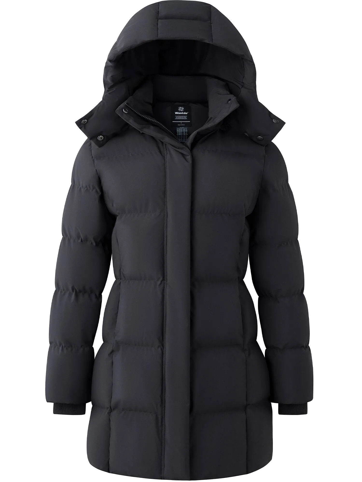 Wantdo Women's Hooded Puffer Jacket Warm Winter Coat Quilted Winter Outerwear