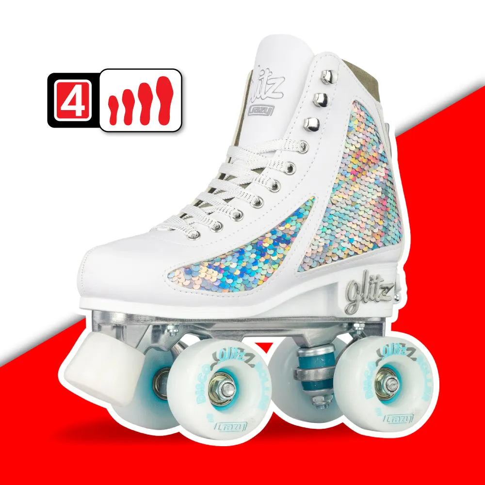 Warehouse Deal | GLITZ - Size Adjustable Mermaid Roller Skates