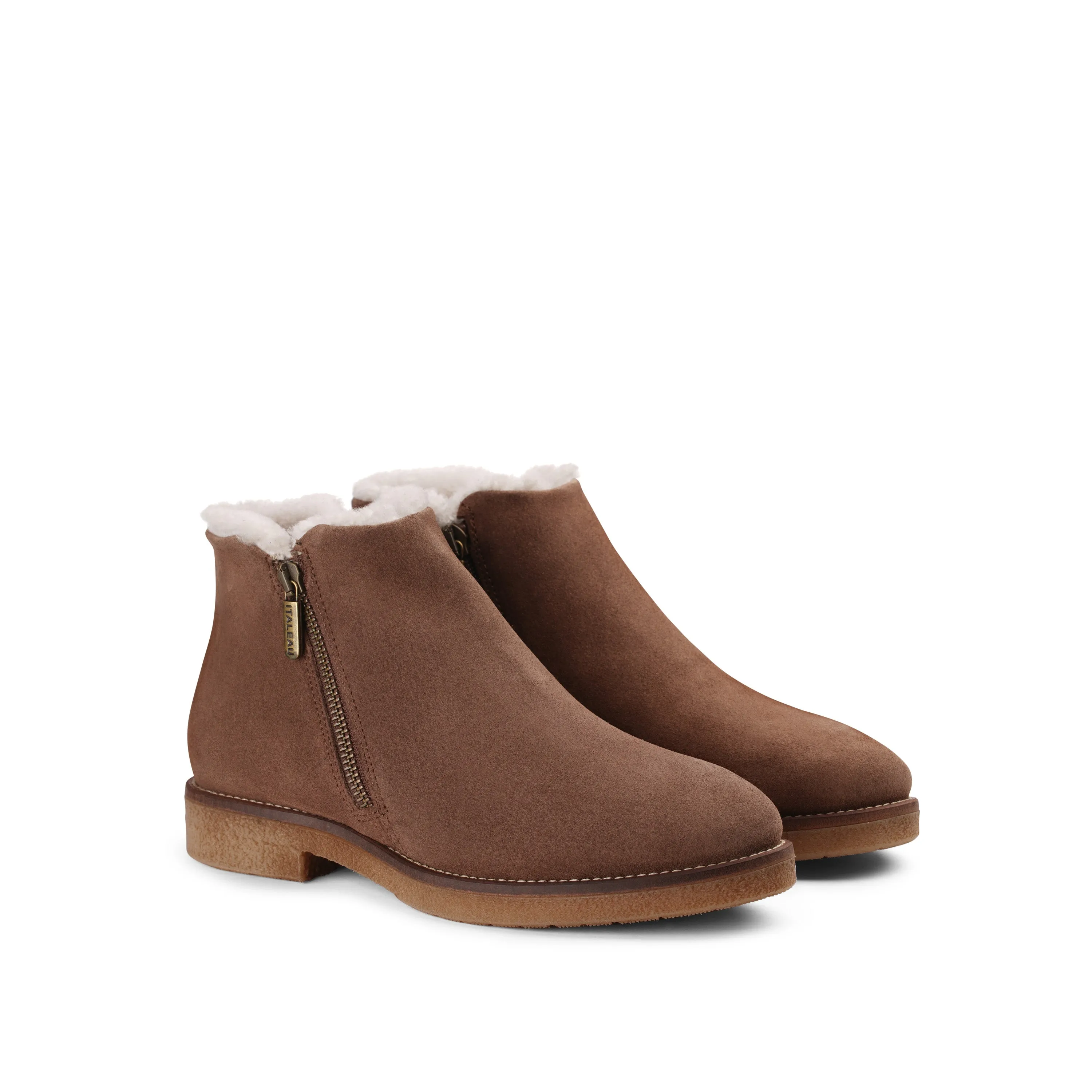 Waterproof Foliana Shearling Booties Nut