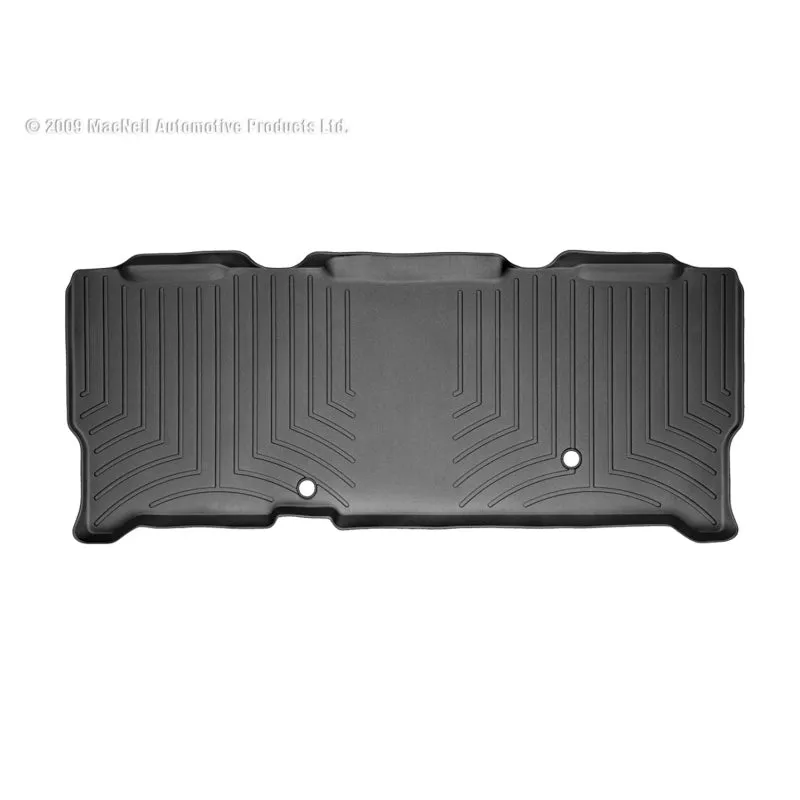 WeatherTech FloorLiner - 2nd Row - Black - Extended Cab - Super Duty Ford Fullsize Truck 1999-2010