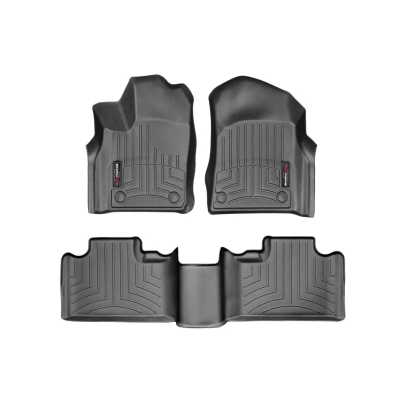 WeatherTech FloorLiners - Front/2nd Row - Black - Dodge Midsize SUV/Jeep Grand Cherokee 2016-18